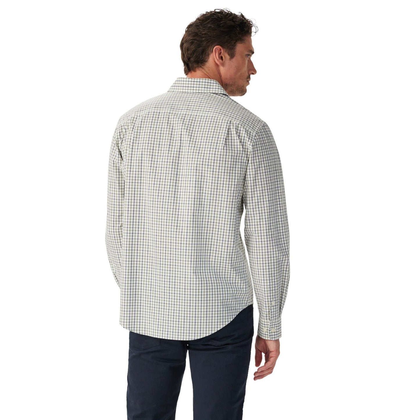 R.M. Williams Newland Poplin Check Shirt Moss