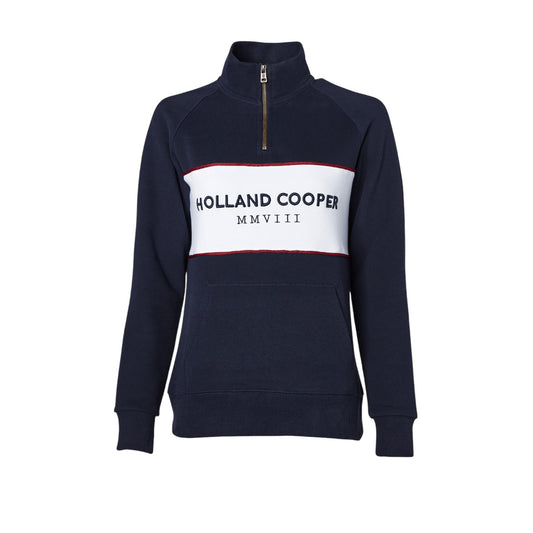 Holland Cooper Sporting Heritage Zip Henley Ink Navy