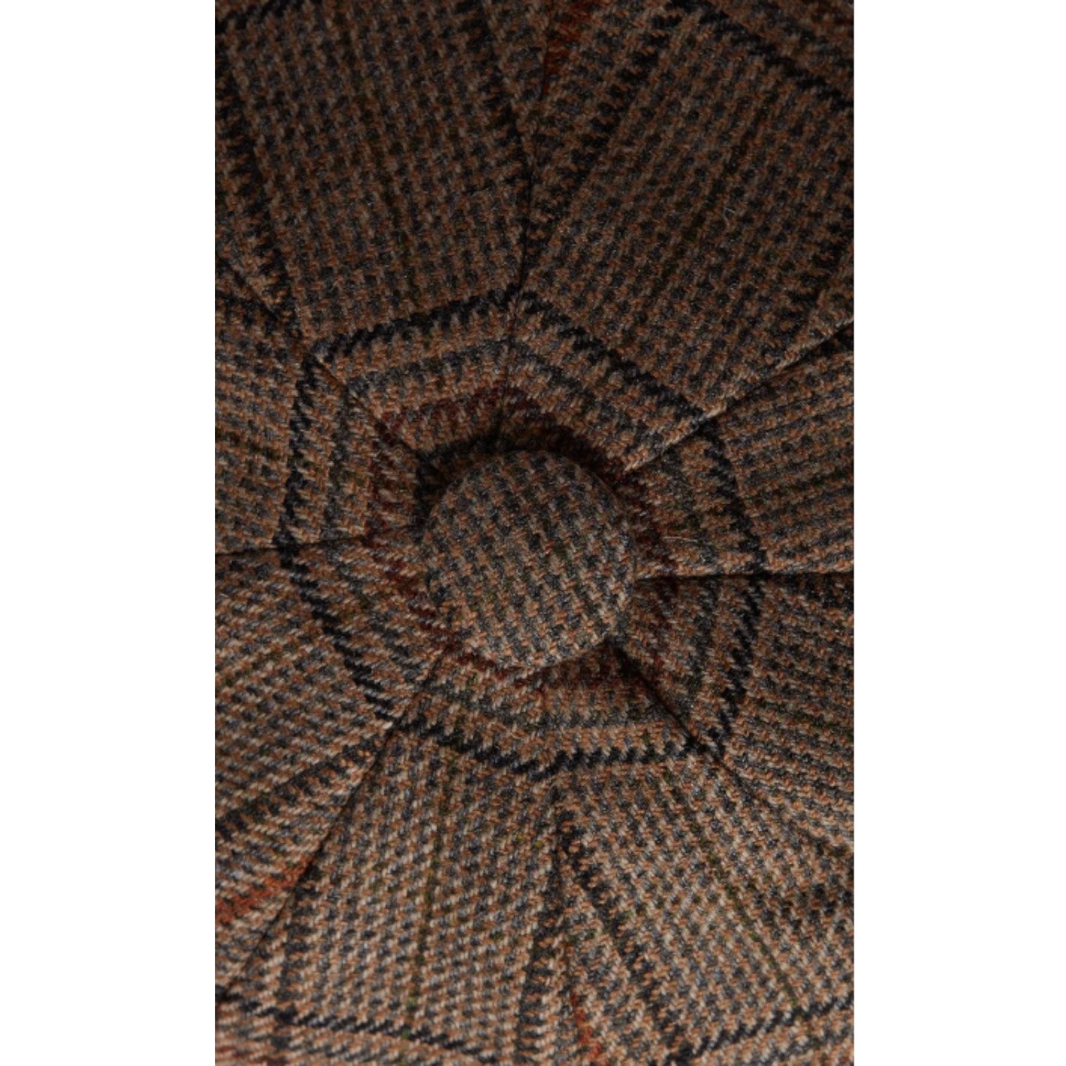 Holland Cooper Baker Boy Tweed Cap Bourbon Tweed