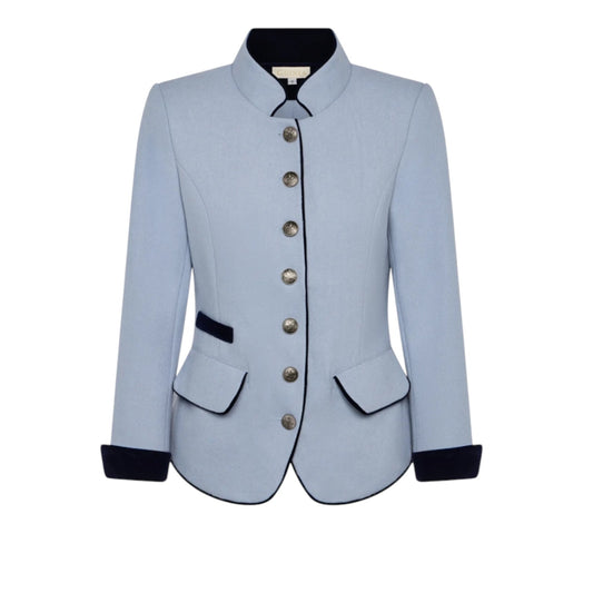 Guinea London Richmond Pale Blue Wool and Velvet Jacket