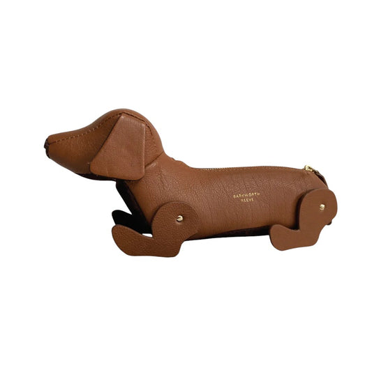 Barkworth Reeve Sausage Dog Tan Leather Pencil Case