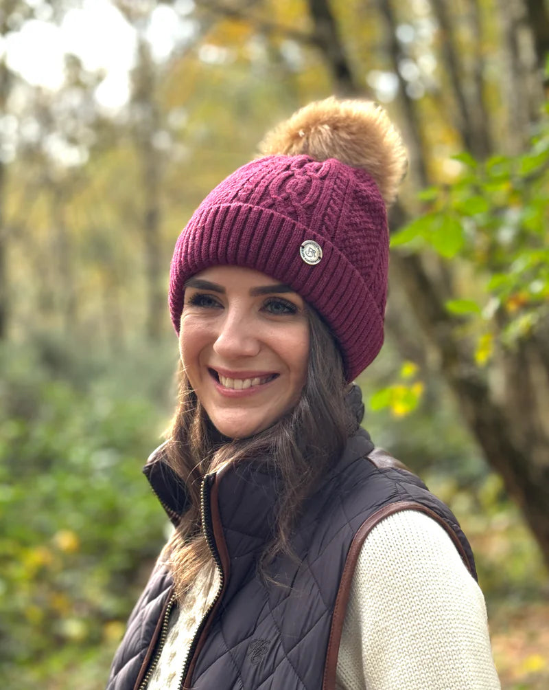 Barkworth Reeve Bobble Hat Burgundy