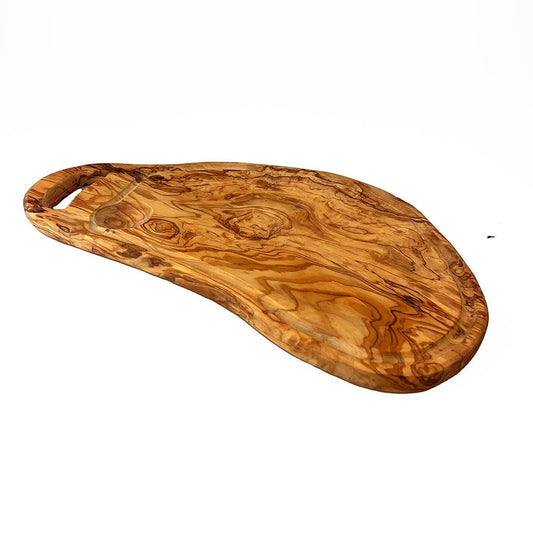 Olive Wood - Handled Carving Board With Groove