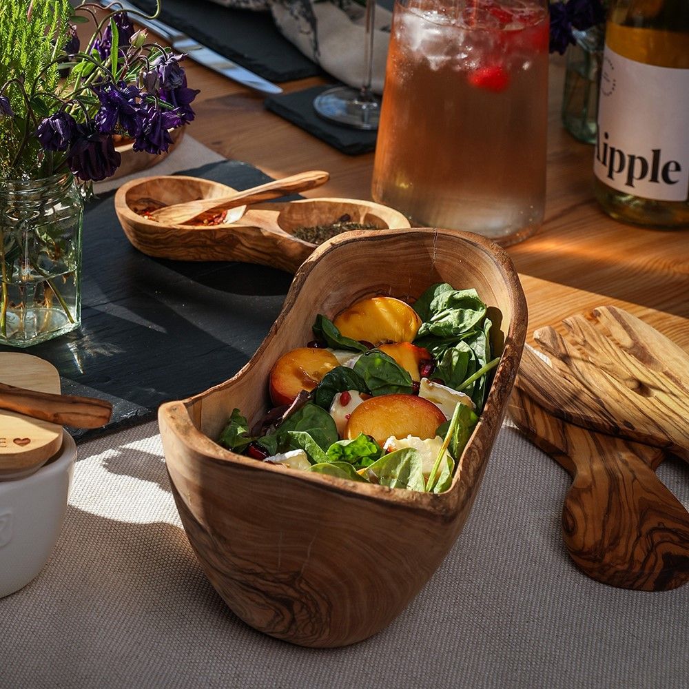 Olive Wood - Rustic Serving Bowl