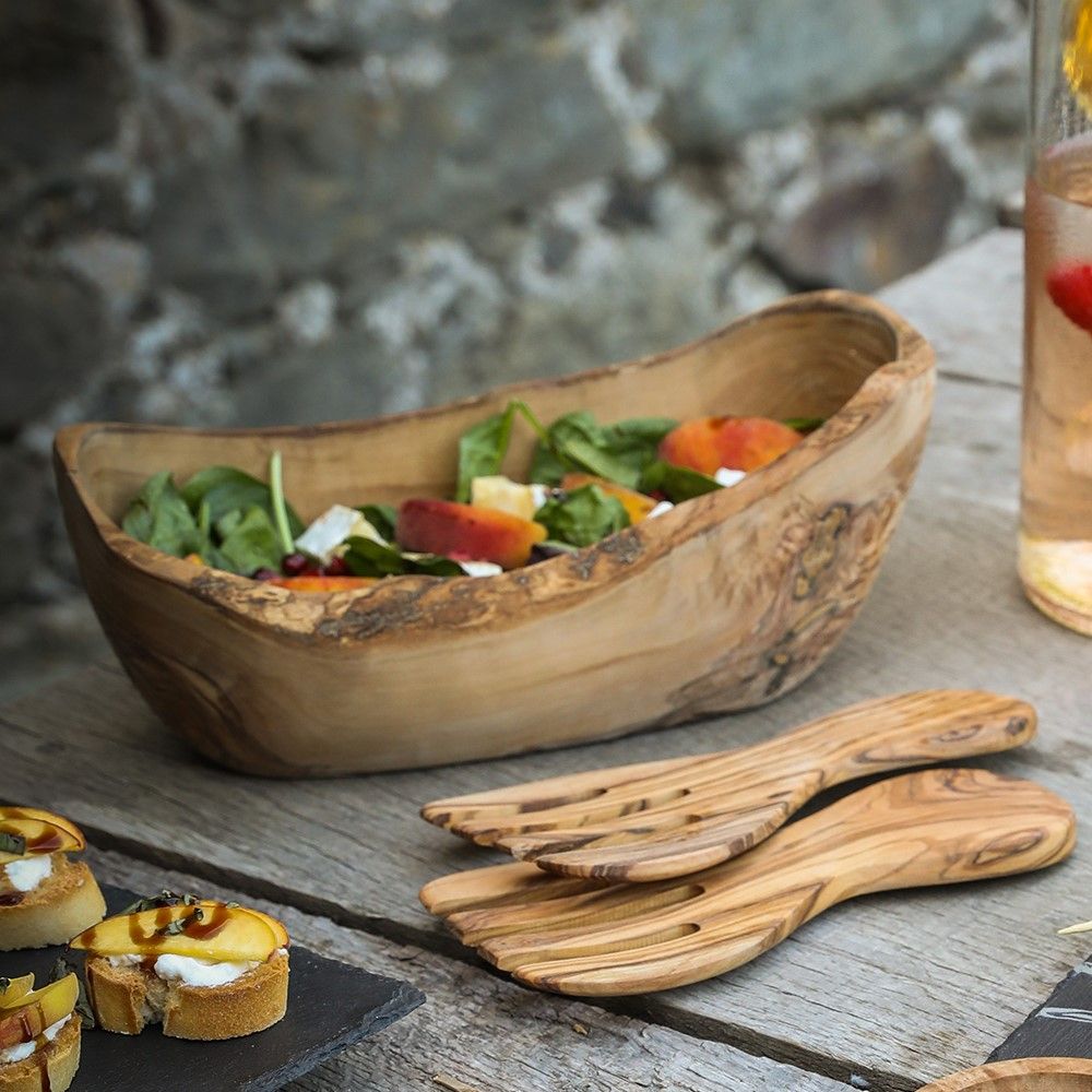 Olive Wood - Rustic Serving Bowl