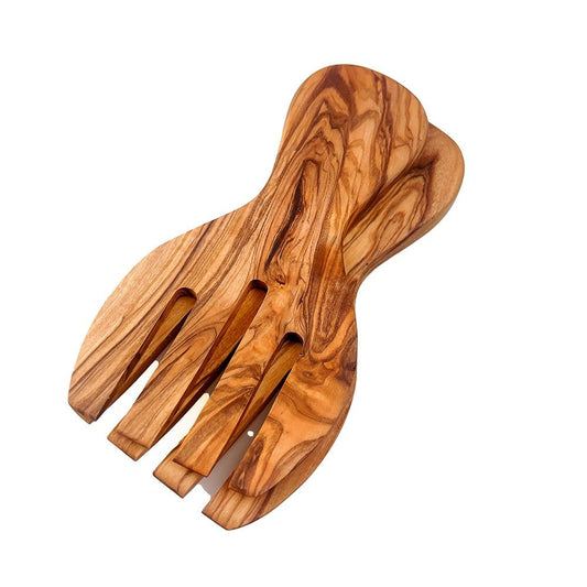 Olive Wood - Salad Hands Set
