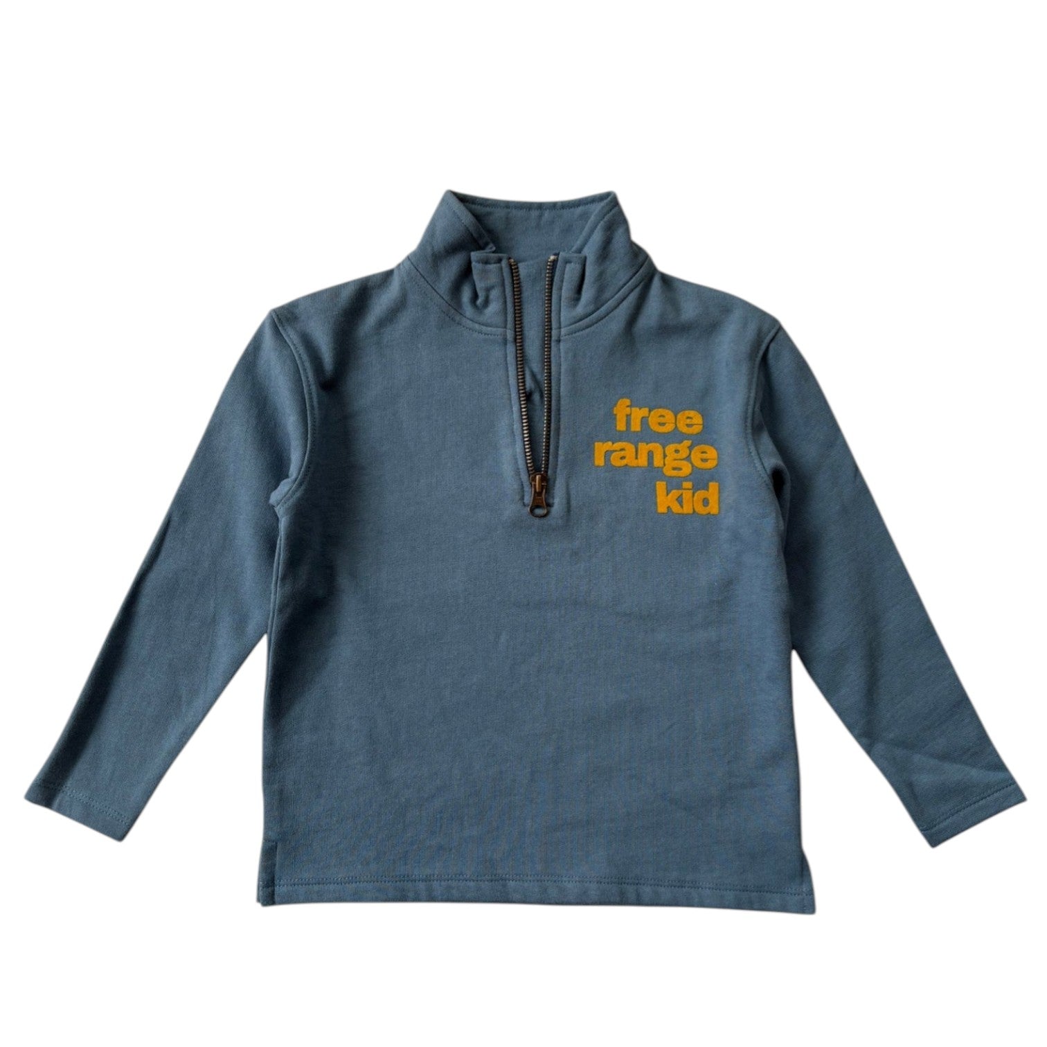 Sew Aneira Organic Cotton Free Range Kid 1/4 Zip Blue