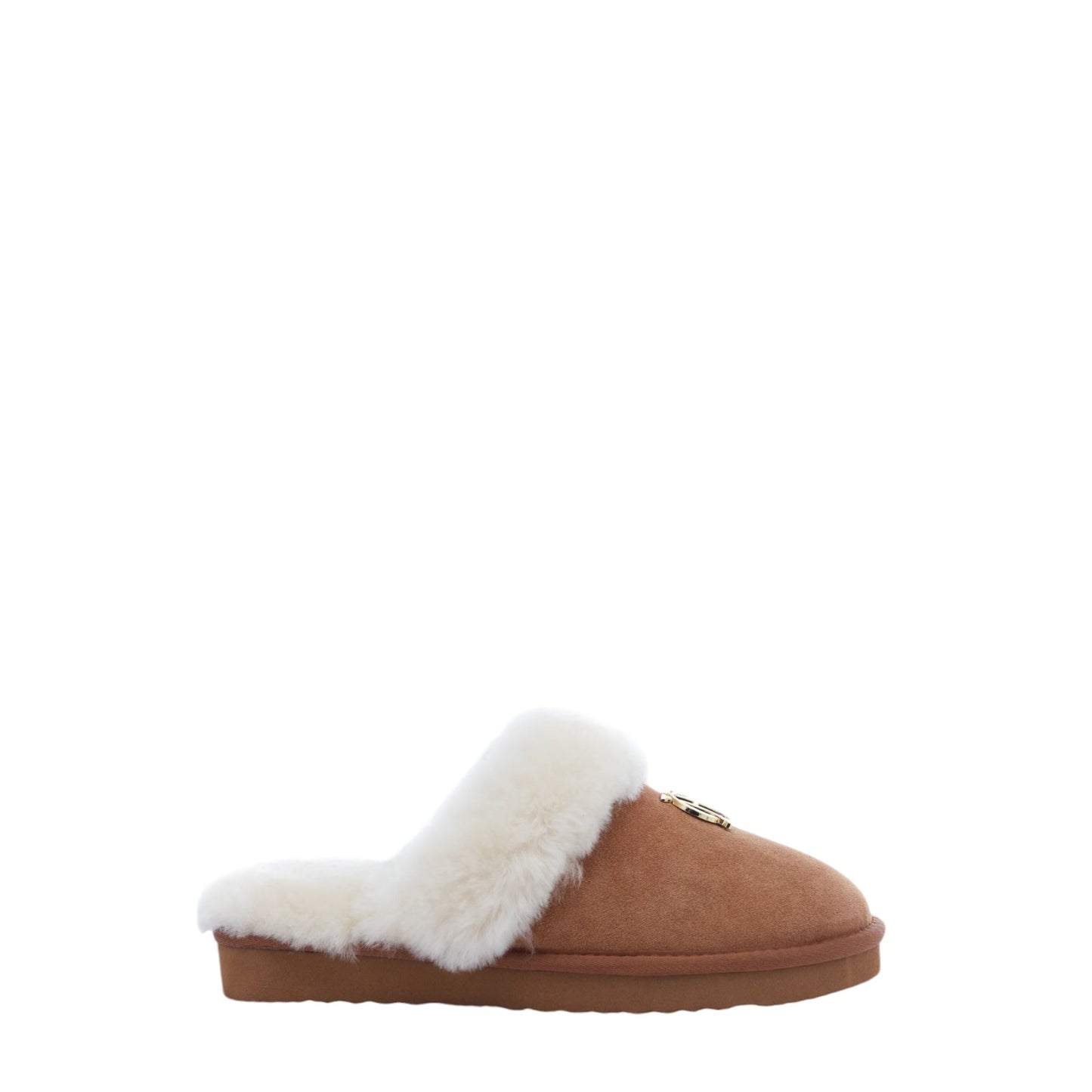 Holland Cooper Shearling Slipper Tan