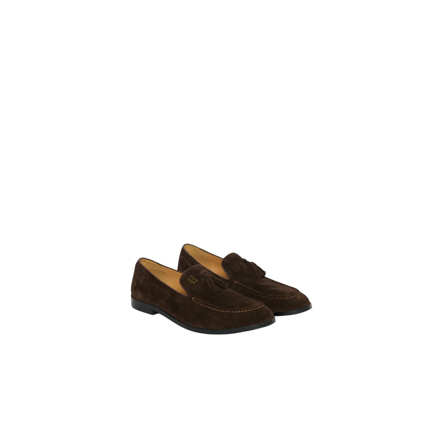 Holland Cooper Suede Tassel Loafer Chocolate