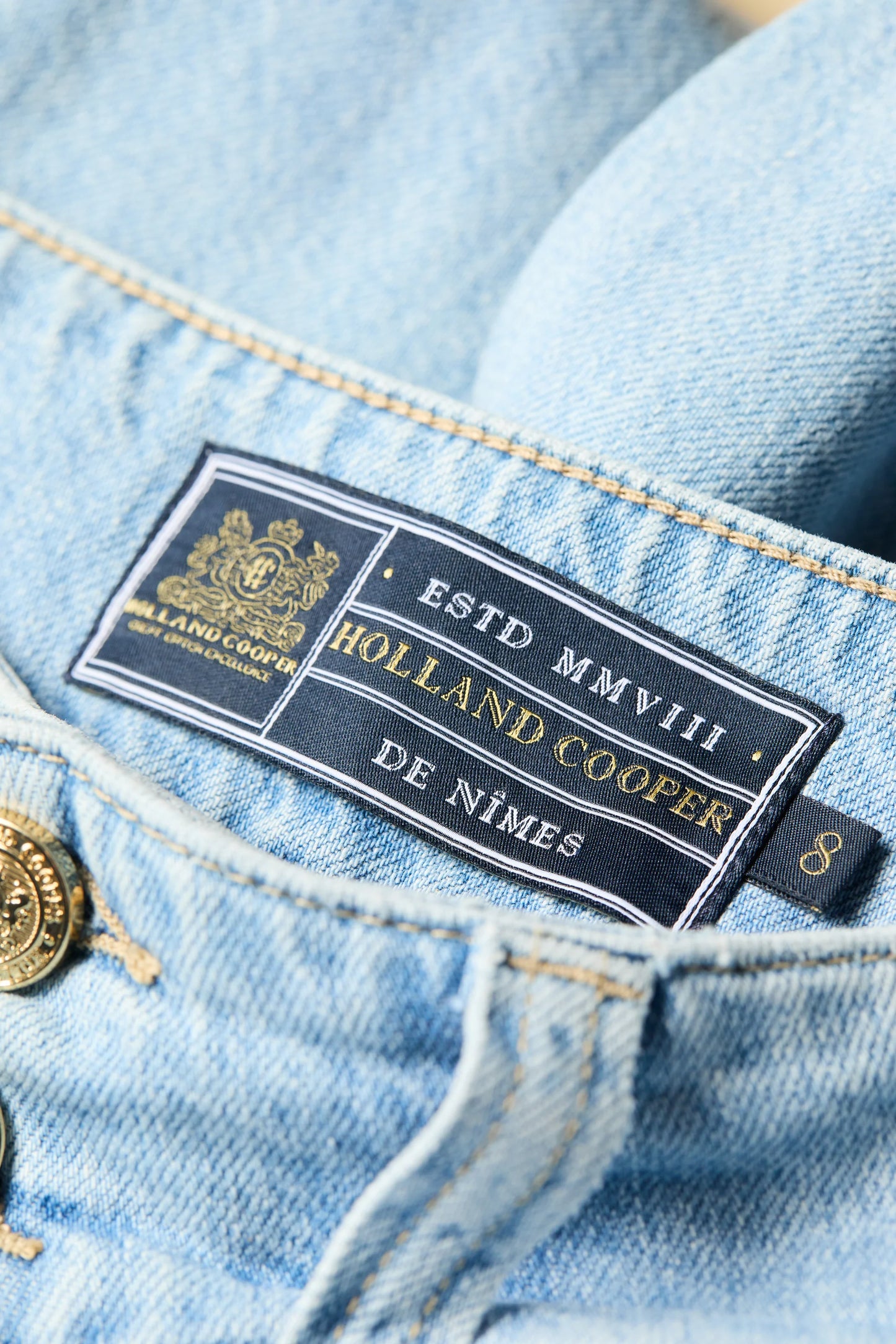 Holland Cooper Tailored Wide Leg Jean Vintage Indigo