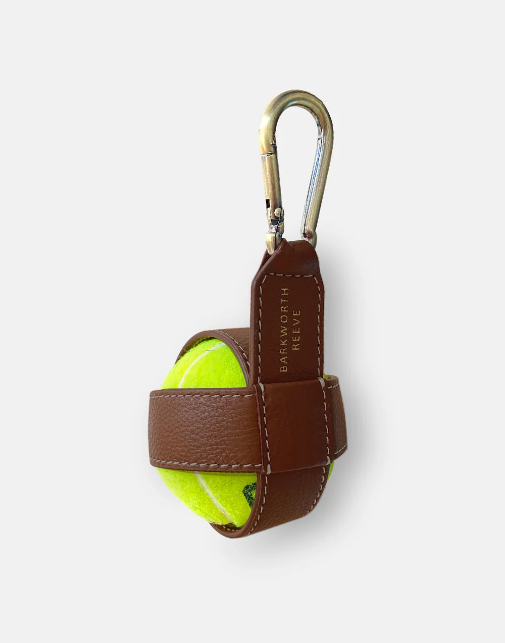 Leather Dog Ball Holder Tan