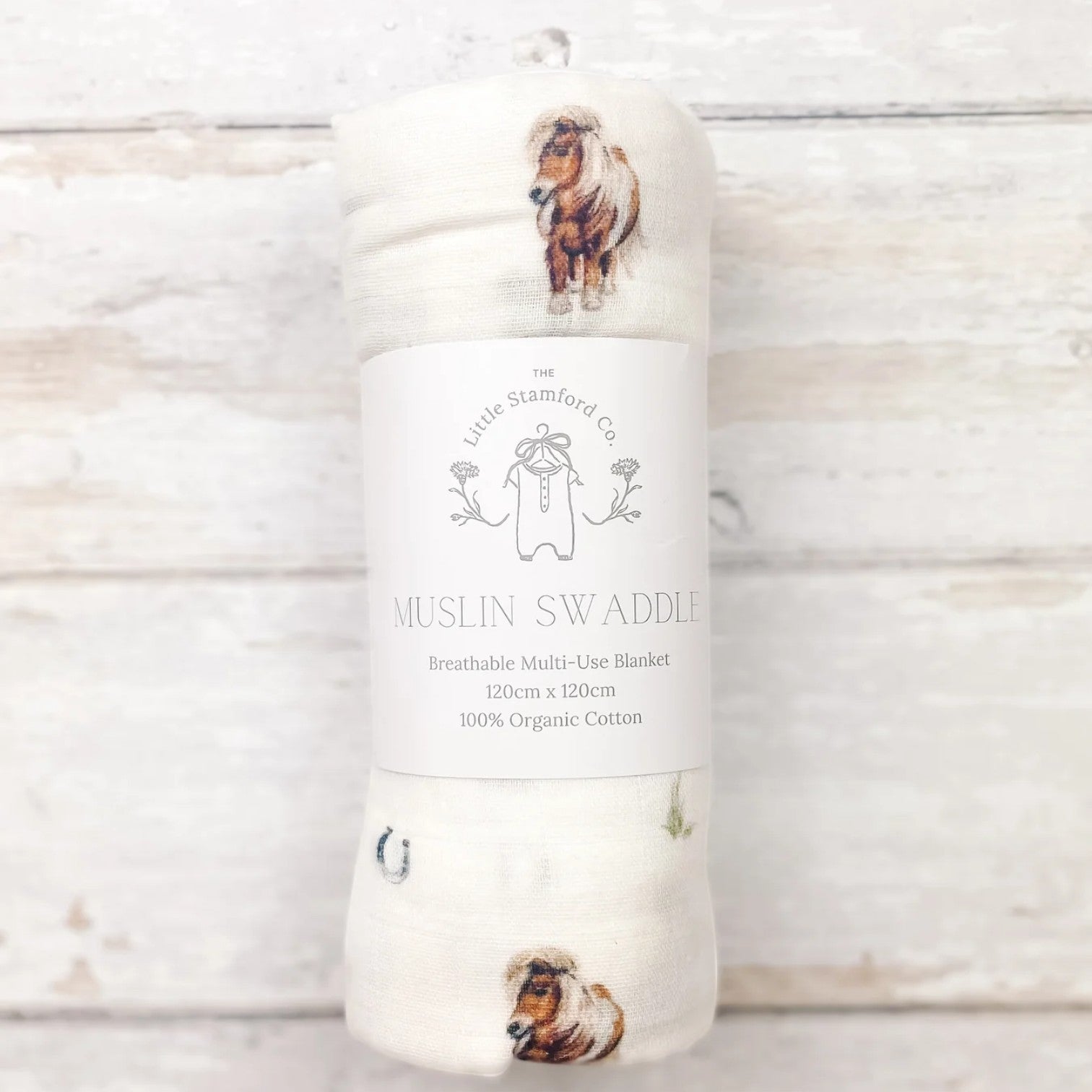 The Little Stamford Co. Muslin Blanket Pony