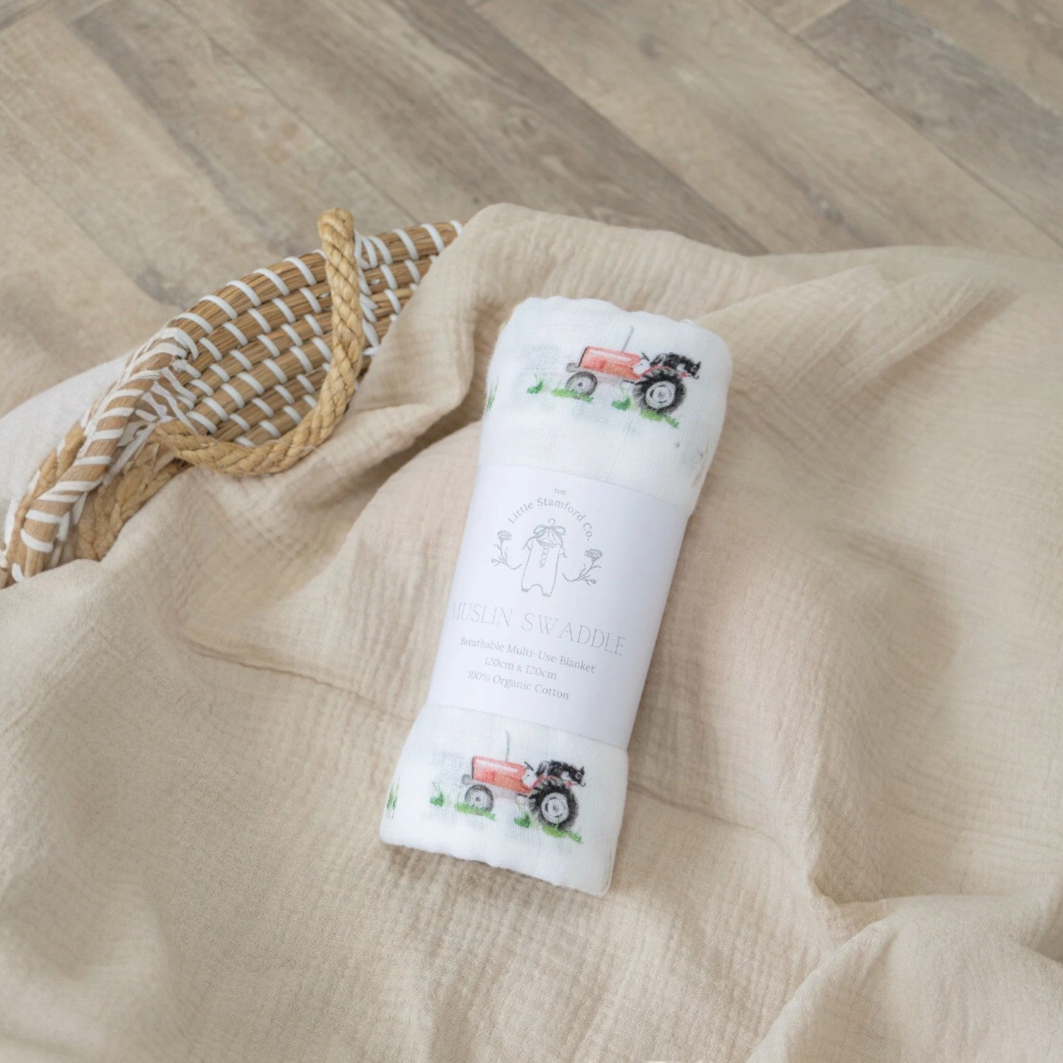 The Little Stamford Co. Muslin Blanket Tractor