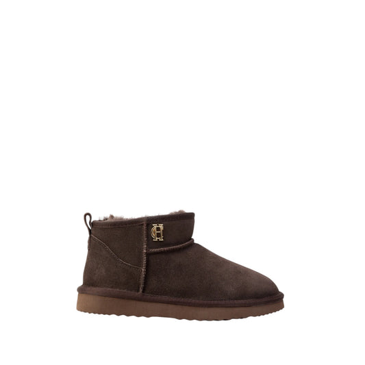 Holland Cooper Ultra Mini Shearling Boot Chocolate