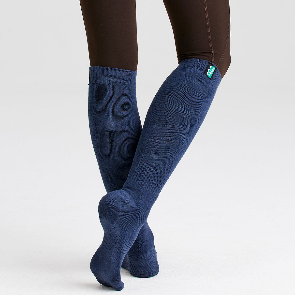 Ridgeline Cotton Work Socks Full Length Navy Multi