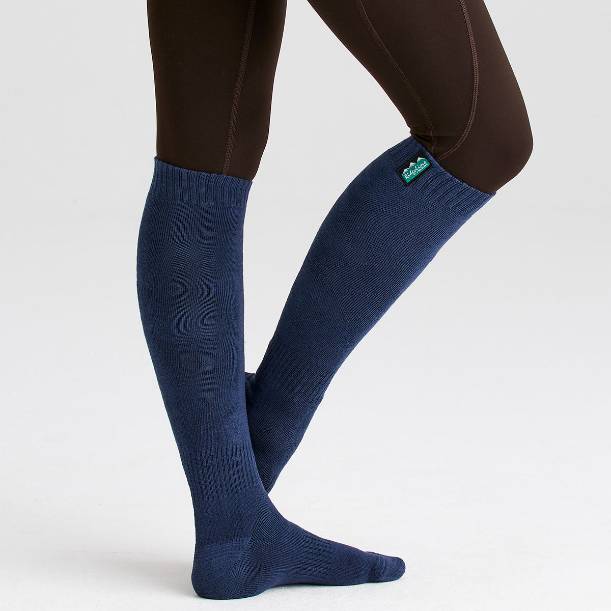 Ridgeline Cotton Work Socks Full Length Navy Multi