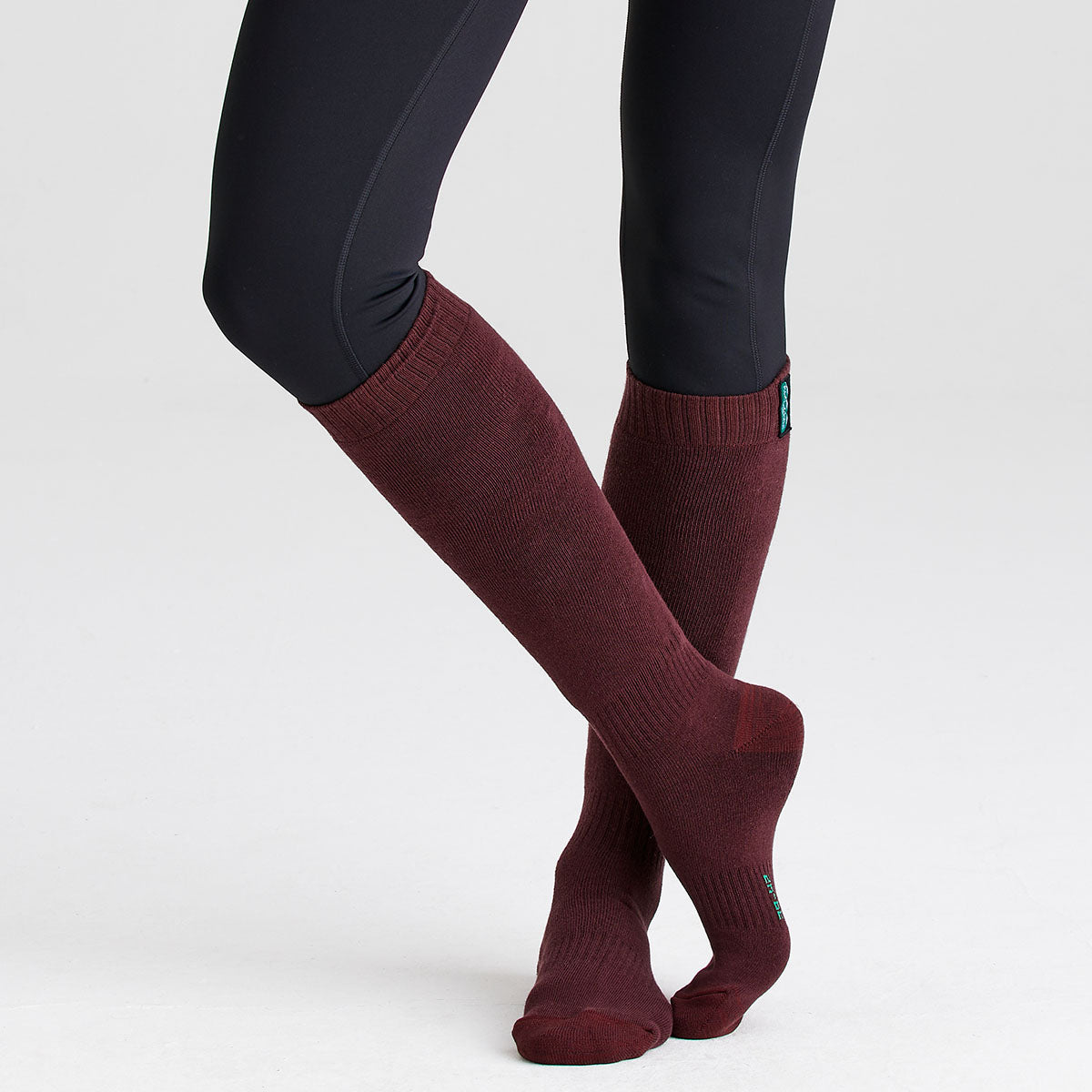 Ridgeline Cotton Work Socks Full Length Oxblood Multi