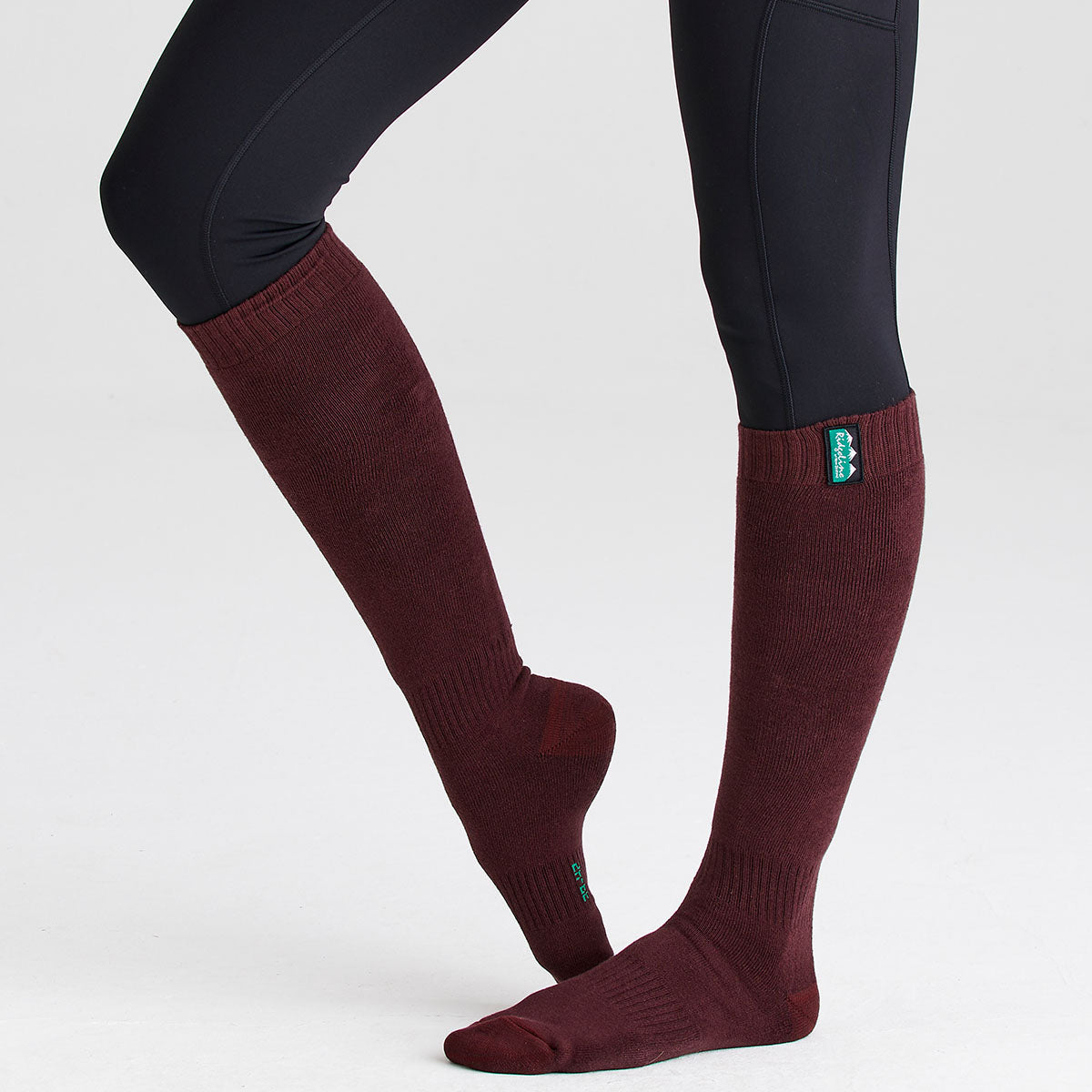 Ridgeline Cotton Work Socks Full Length Oxblood Multi