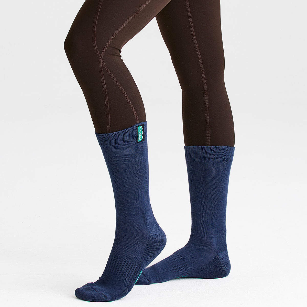 Ridgeline Cotton Work Sock Mid Length Navy Multi