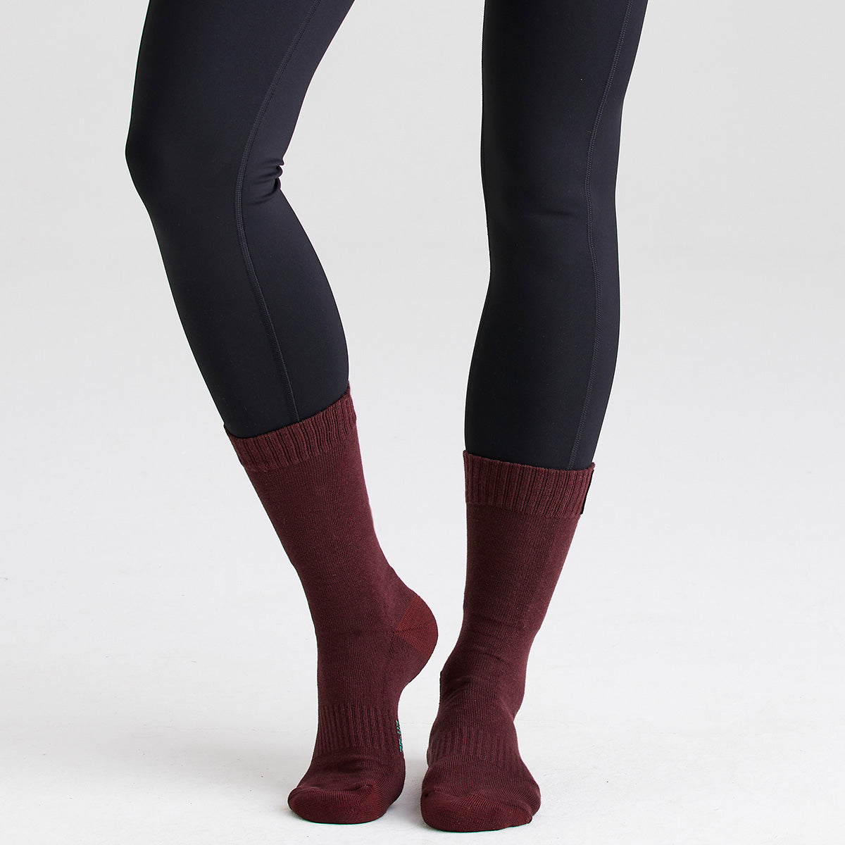 Ridgeline Cotton Work Socks Mid Length Oxblood Multi