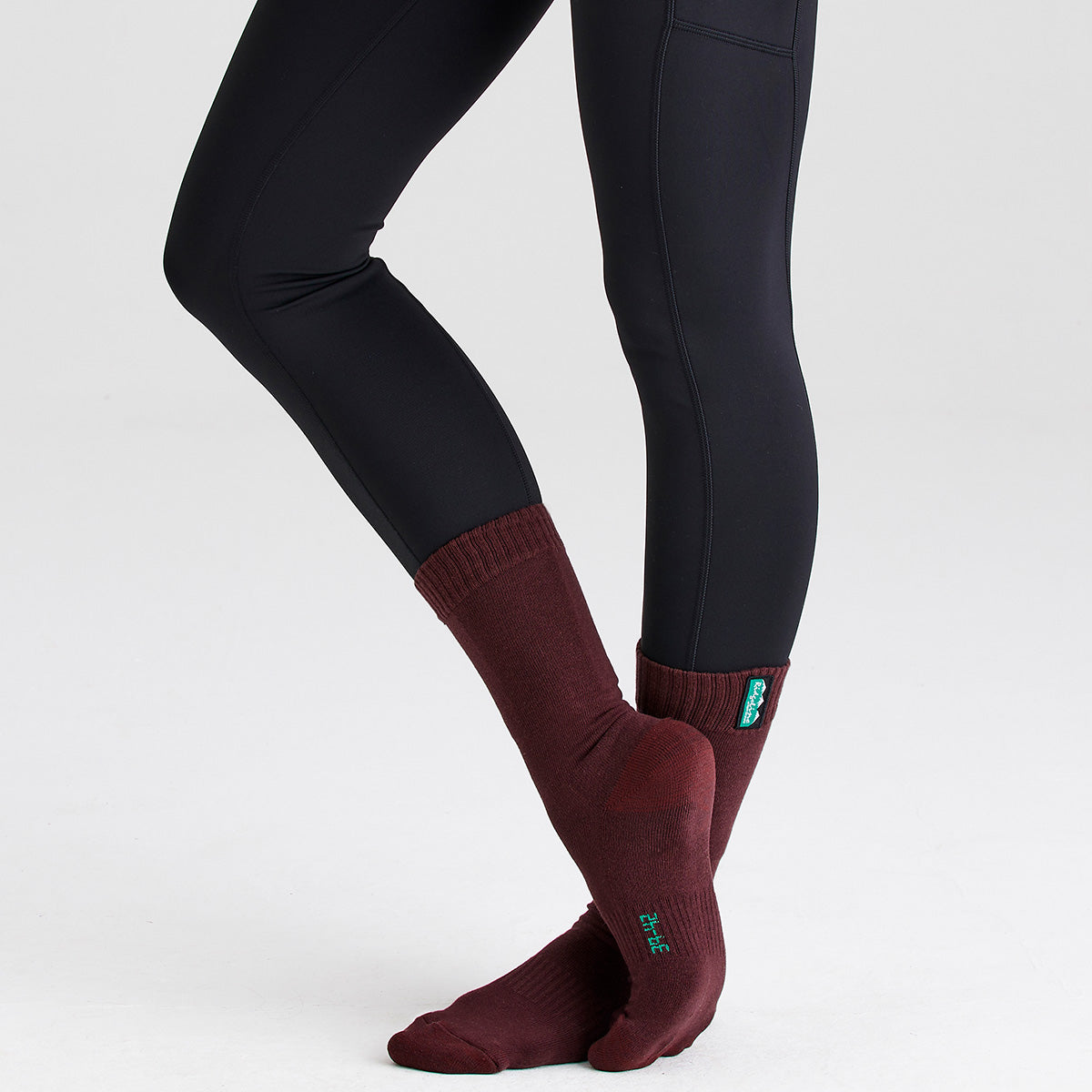 Ridgeline Cotton Work Socks Mid Length Oxblood Multi