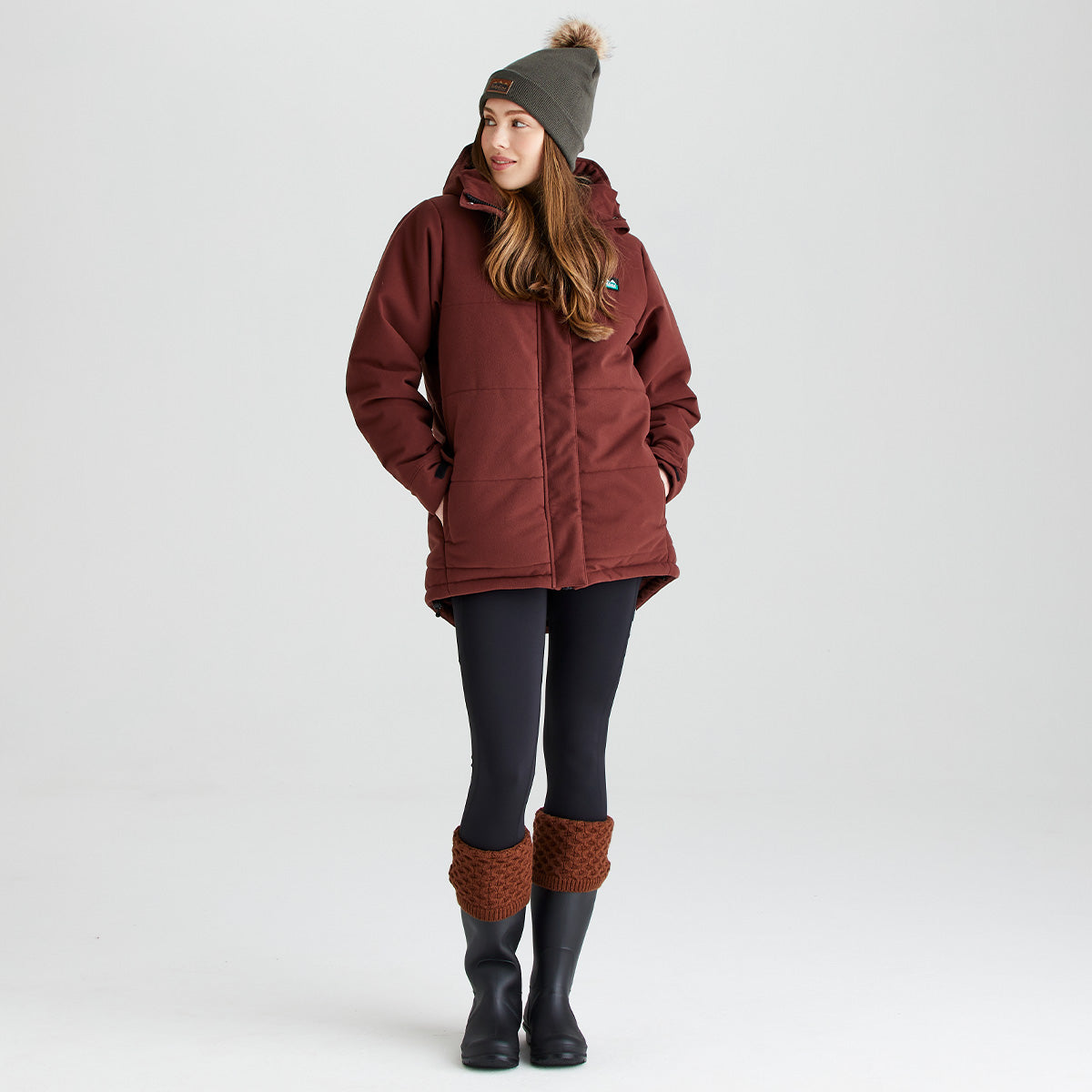 Ridgeline Double Cuff Wellie Socks Nutmeg