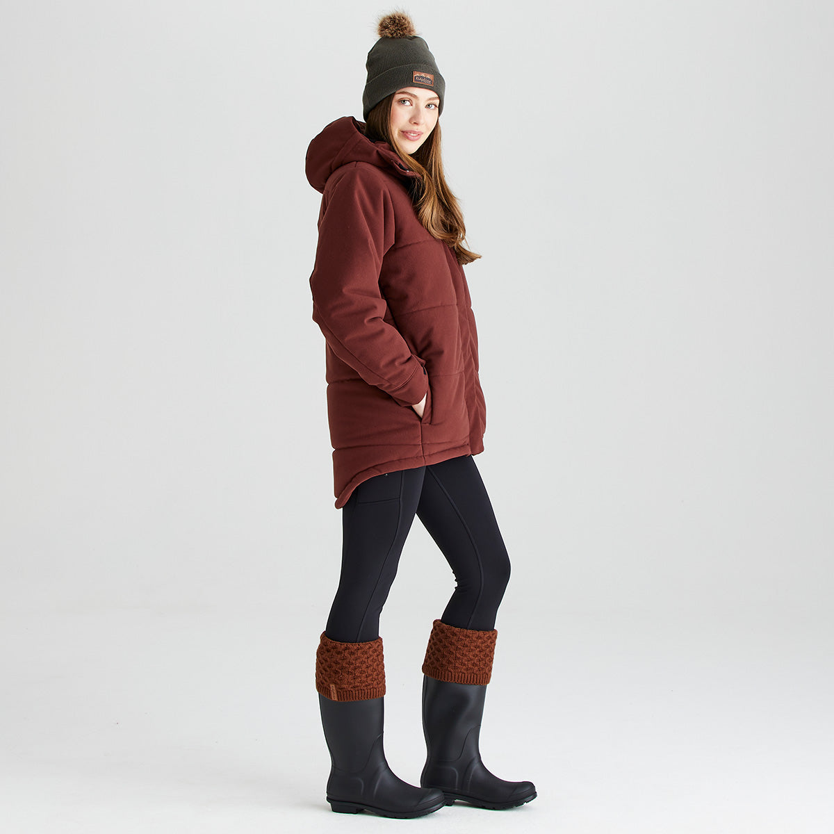 Ridgeline Double Cuff Wellie Socks Nutmeg