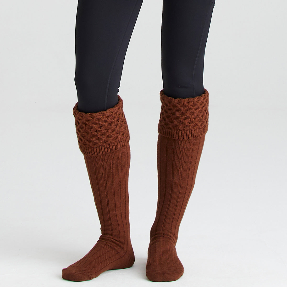 Ridgeline Double Cuff Wellie Socks Nutmeg