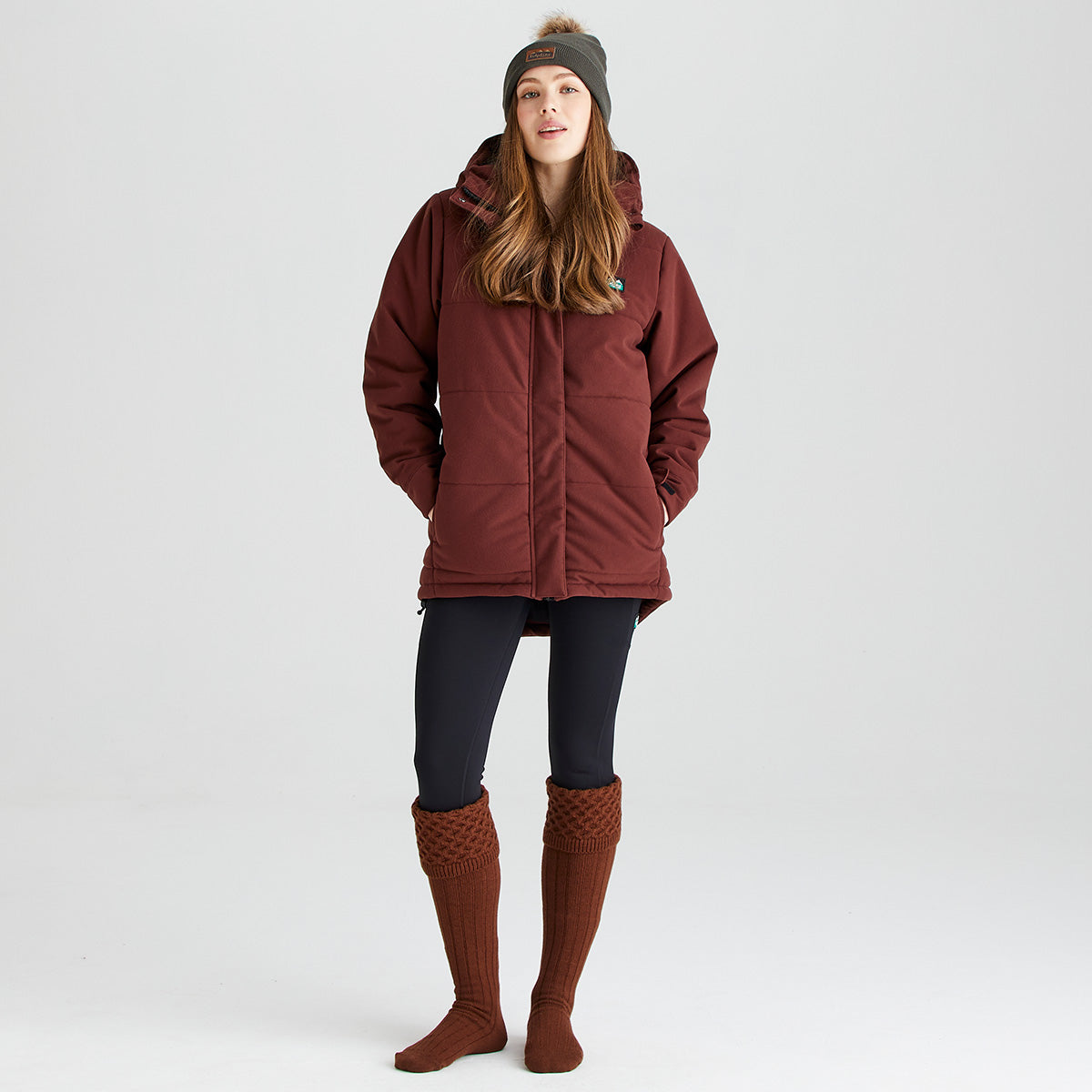 Ridgeline Double Cuff Wellie Socks Nutmeg