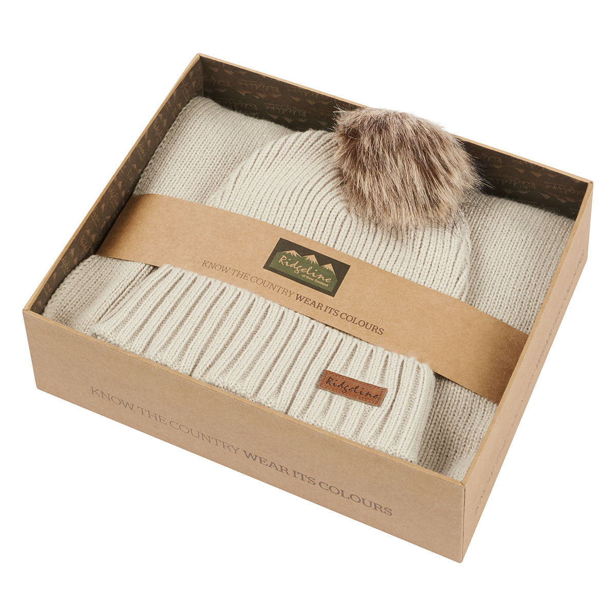 Ridgeline Baltic Hat & Scarf Set Sand