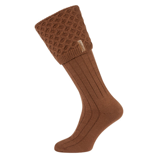 Ridgeline Double Cuff Wellie Socks Nutmeg