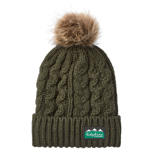 Ridgeline Nordic Fleck Bobble Hat Deep Forest