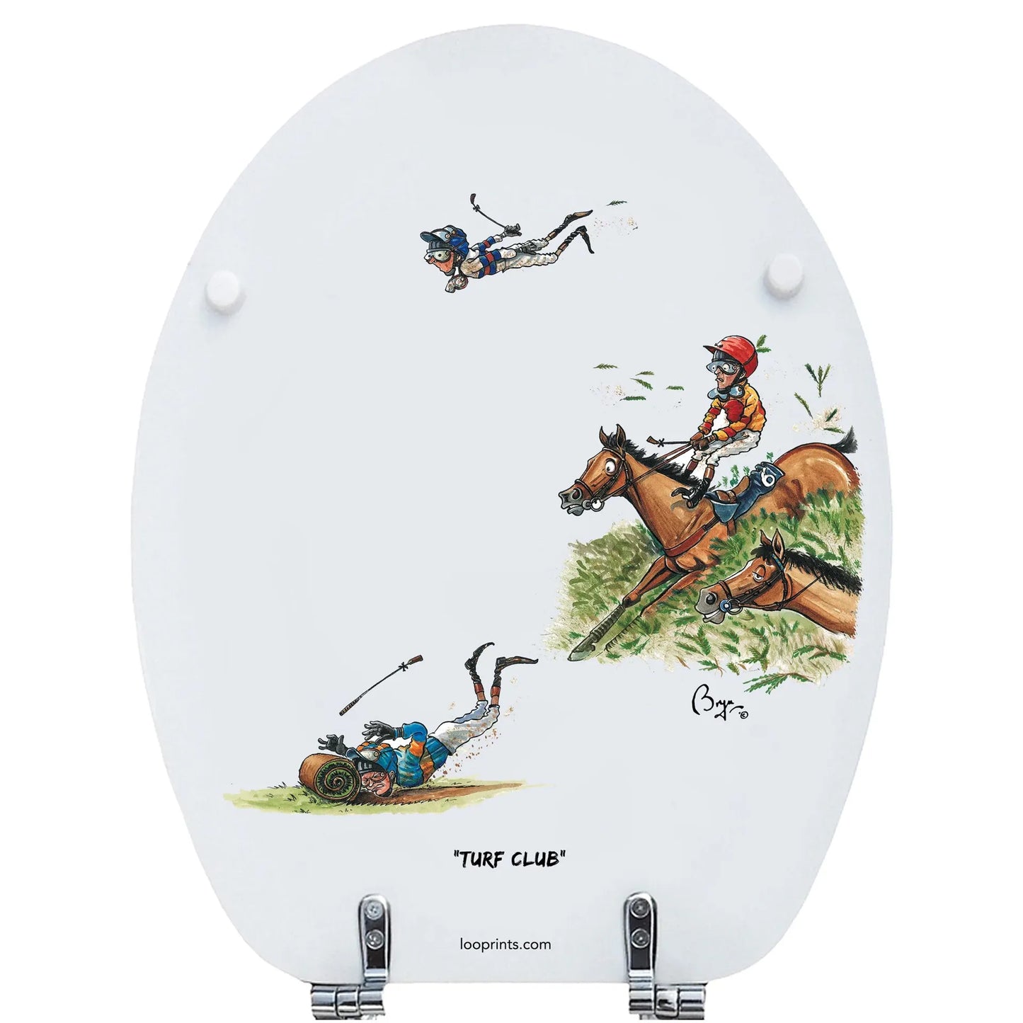 Loo Prints Bryn Parry Turf Club Toilet Seat