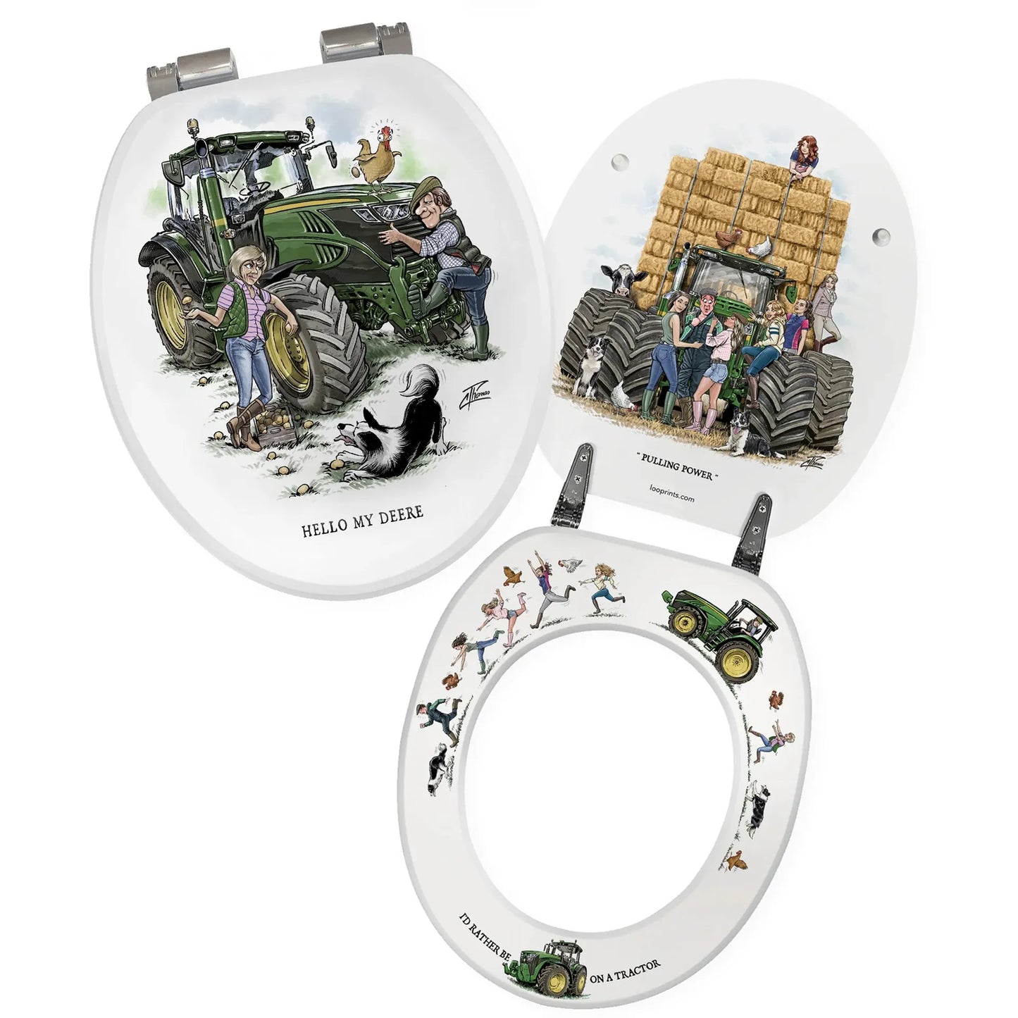 Loo Prints Alan Thomas Tractor Toilet Seat