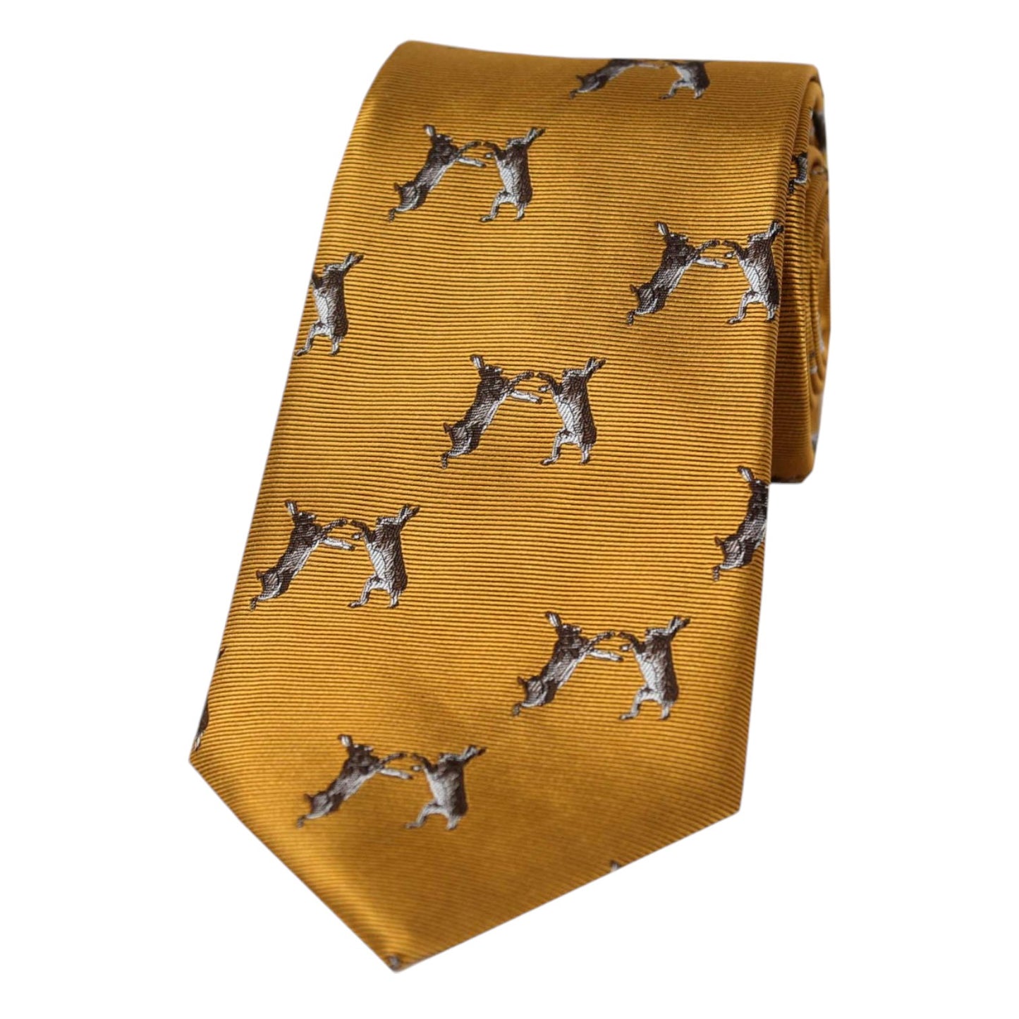 Soprano Country Tie Old Gold Boxing Hares