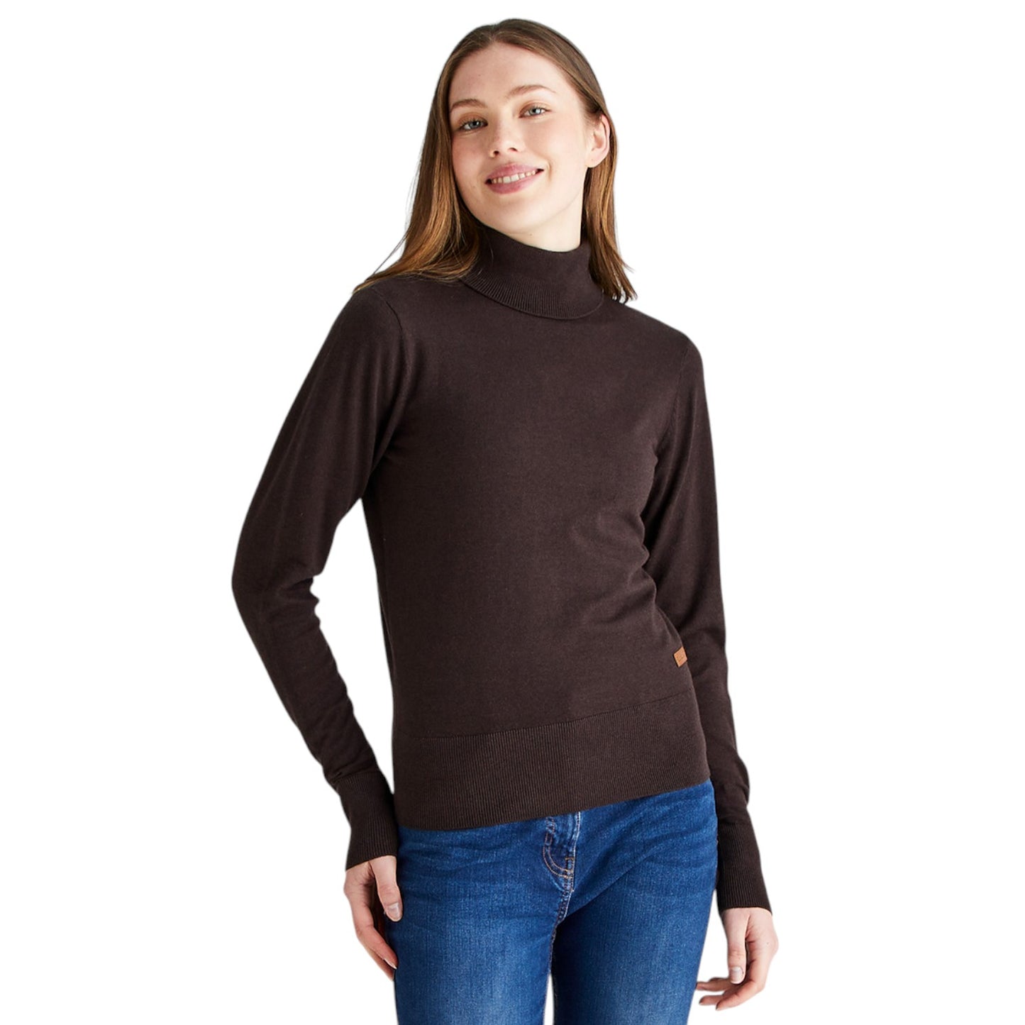 Ridgeline Women's Melford Knit Roll Neck Deep Bark