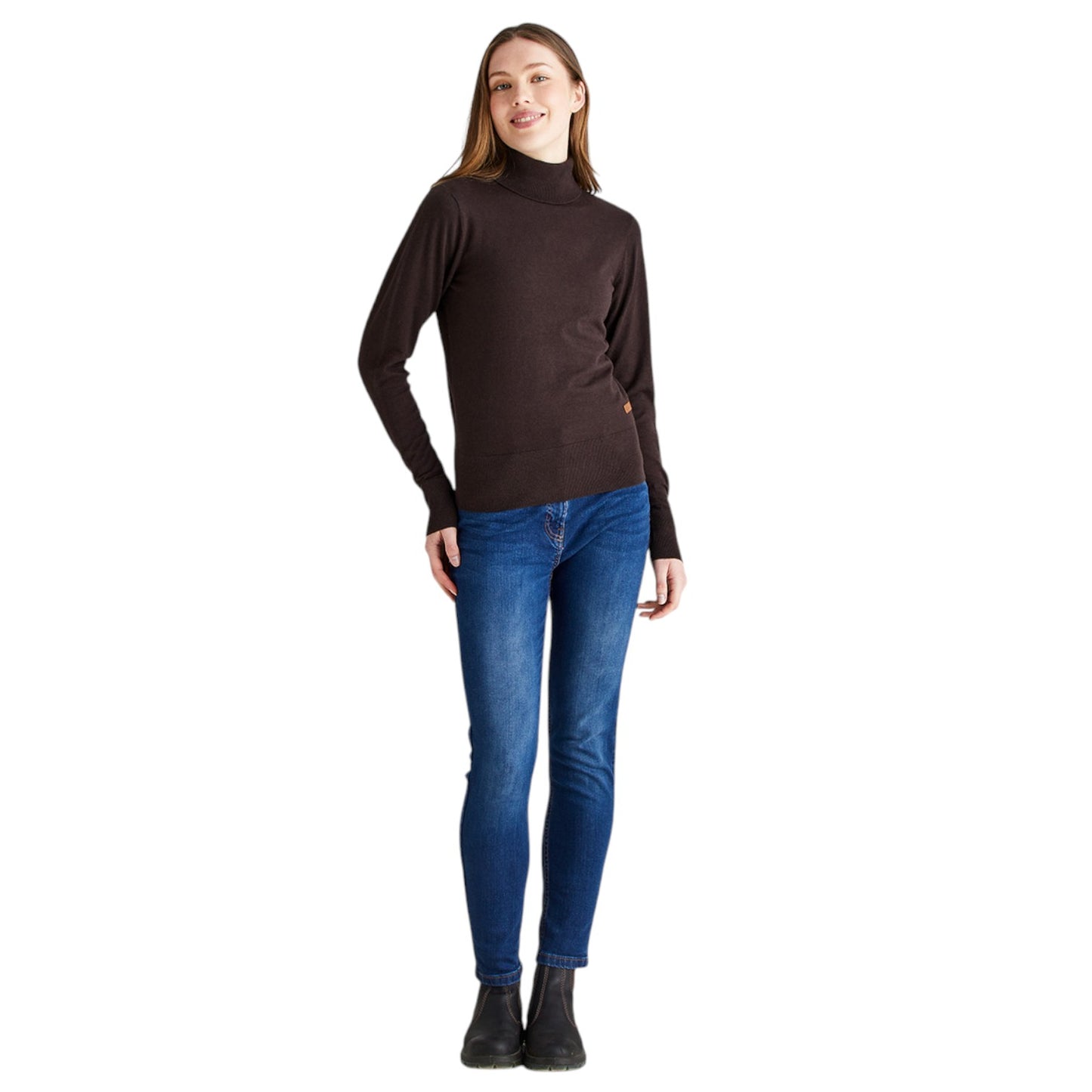 Ridgeline Women's Melford Knit Roll Neck Deep Bark