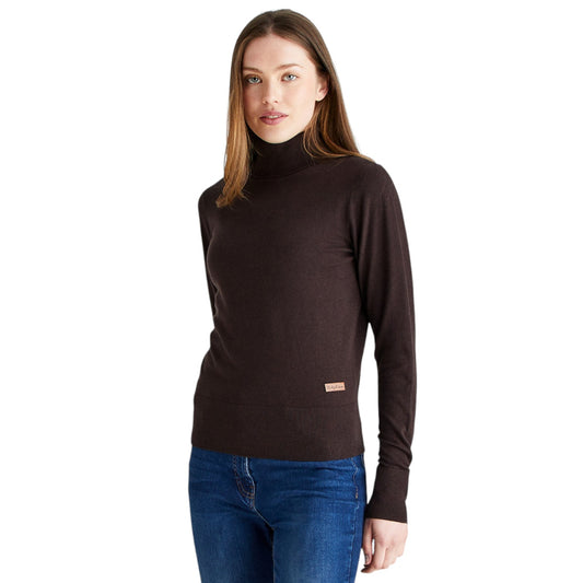 Ridgeline Women's Melford Knit Roll Neck Deep Bark
