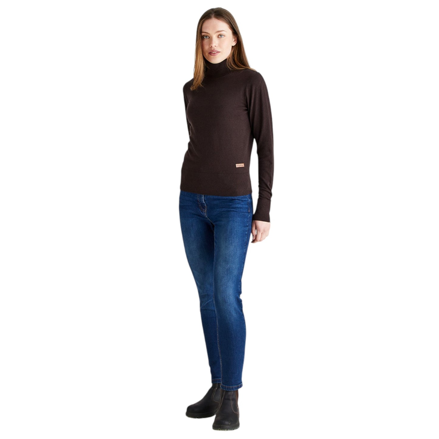 Ridgeline Women's Melford Knit Roll Neck Deep Bark