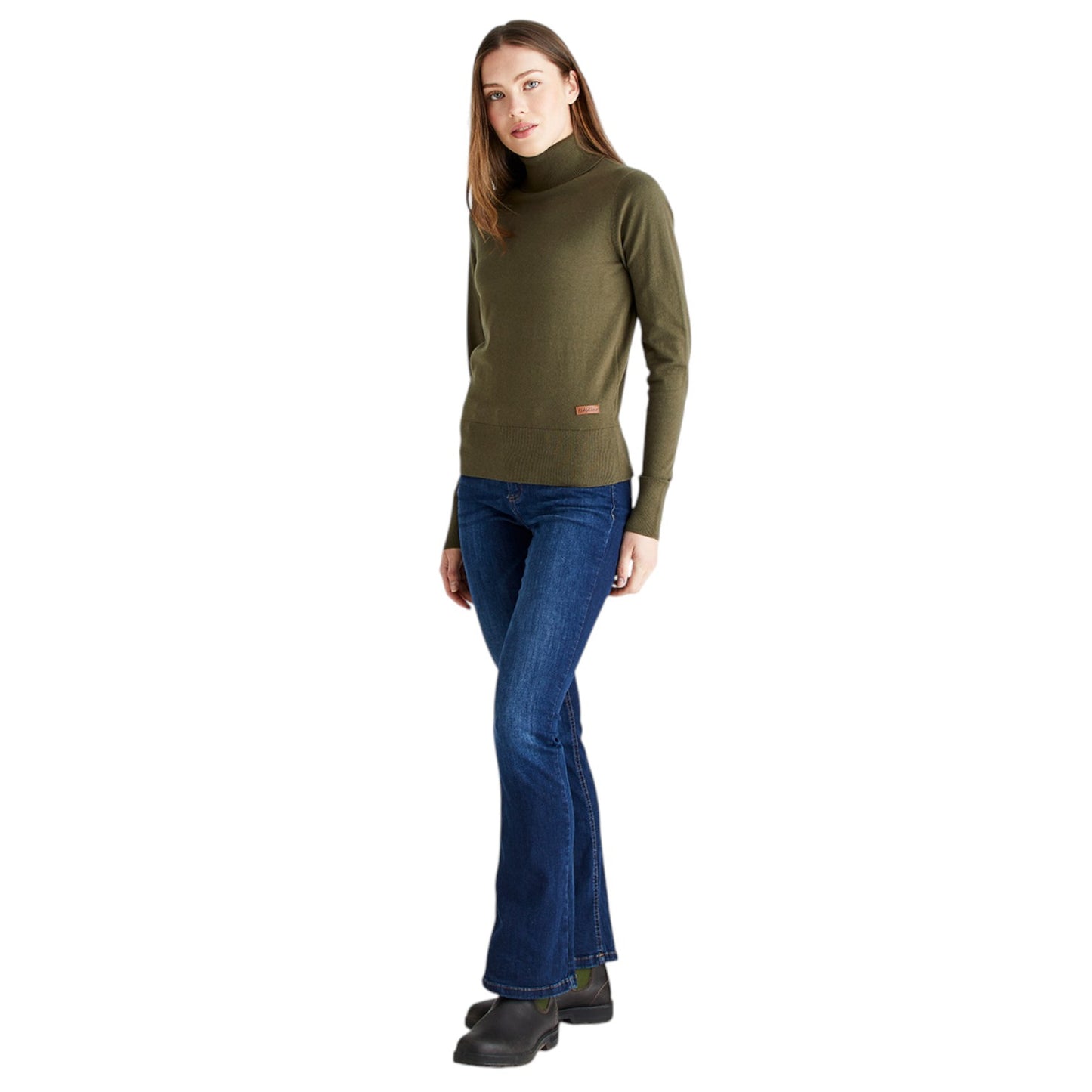 Ridgeline Women's Melford Knit Roll Neck Khaki Green