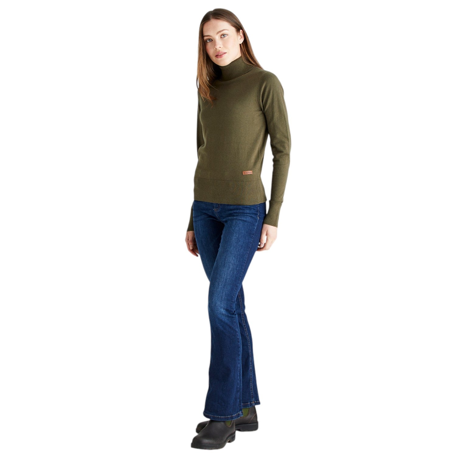 Ridgeline Women's Melford Knit Roll Neck Khaki Green