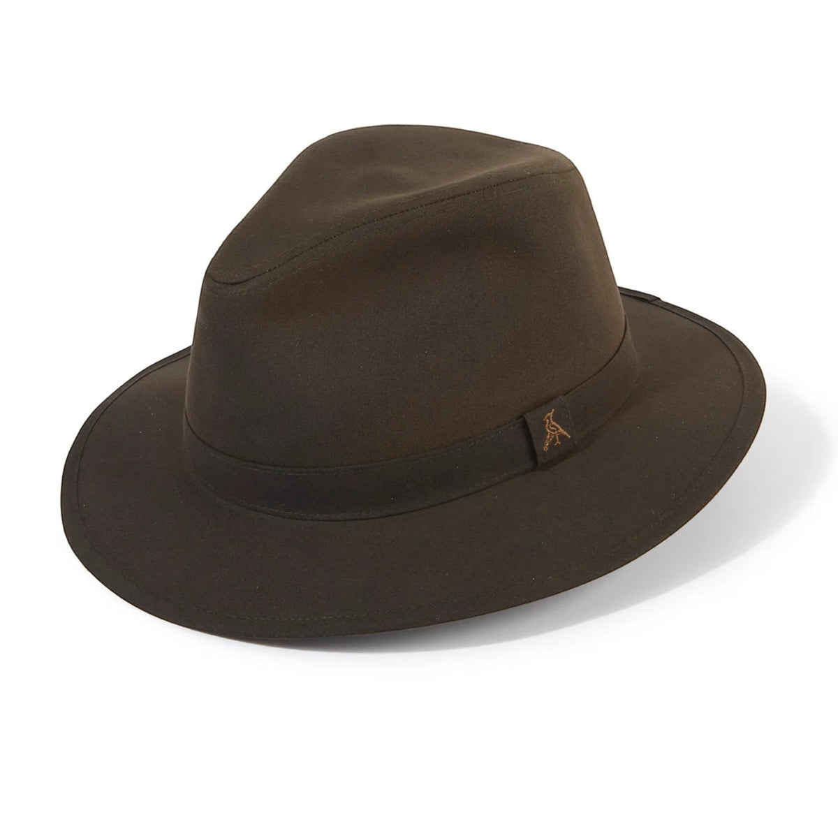 Hicks & Brown Darsham Wax Fedora Olive Green