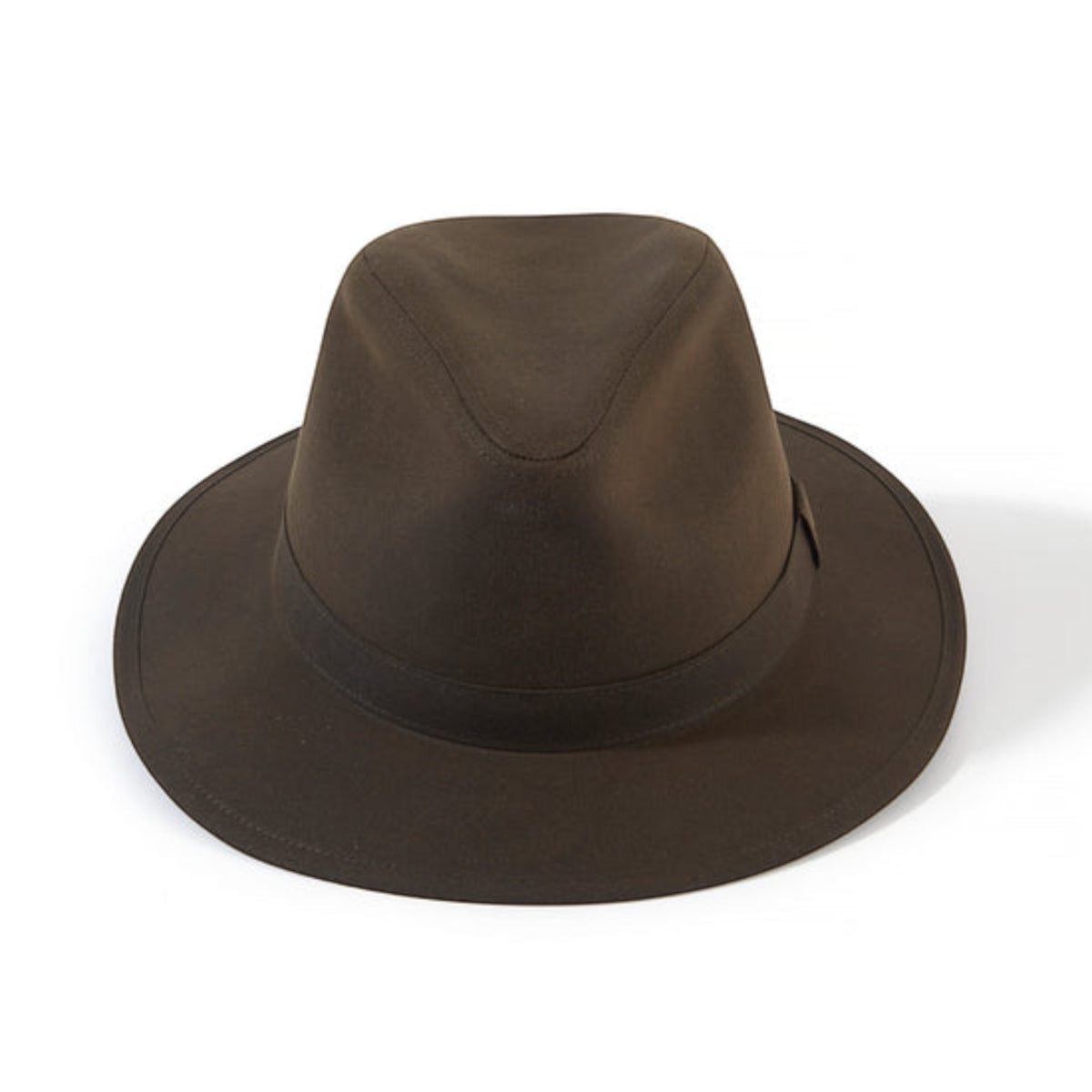 Hicks & Brown Darsham Wax Fedora Olive Green