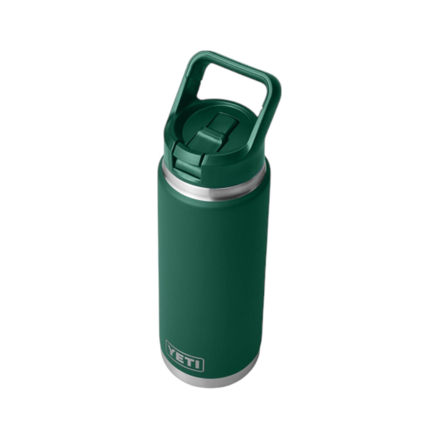 Yeti Rambler 26 oz Straw Bottle Black Forest Green