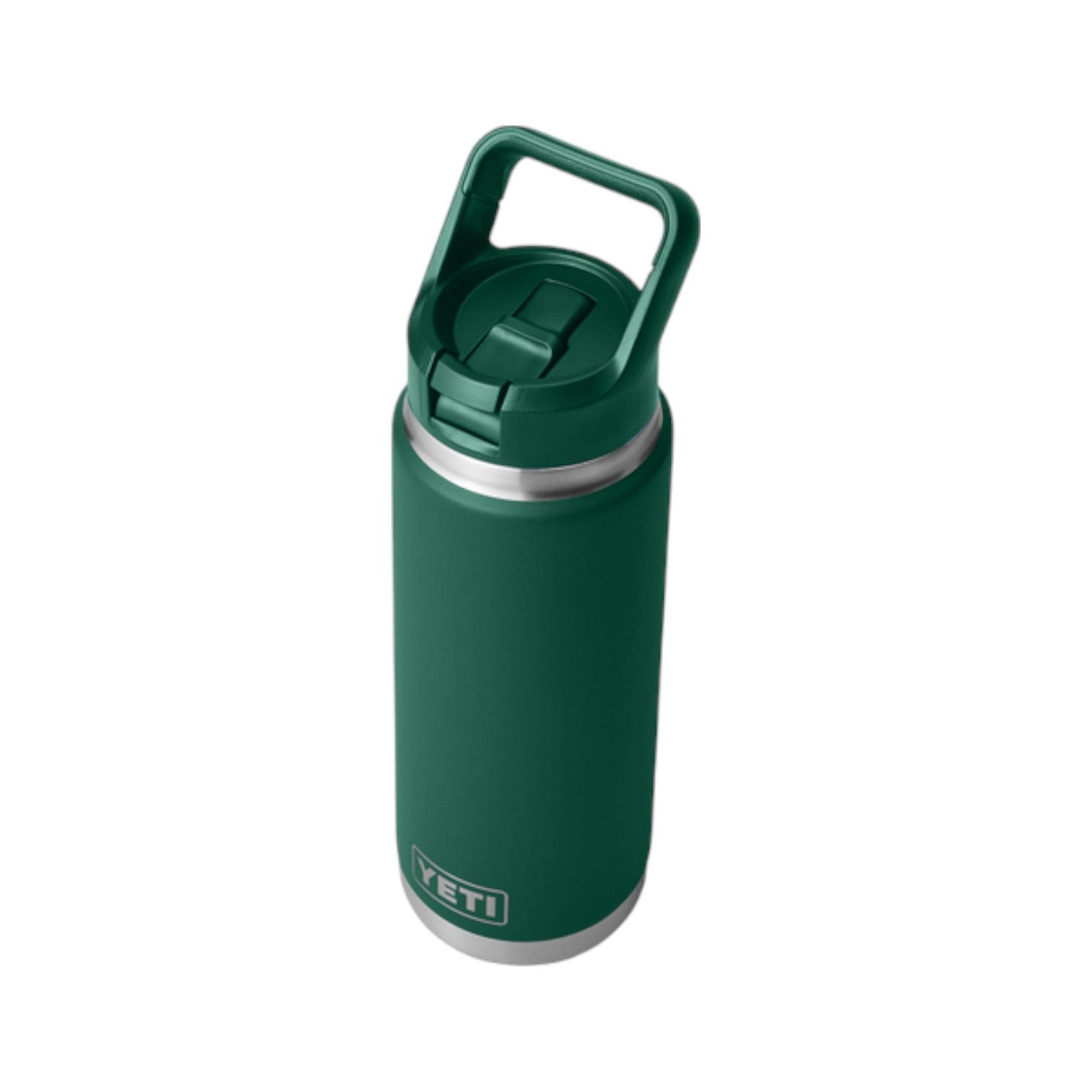 Yeti Rambler 26 oz Straw Bottle Black Forest Green
