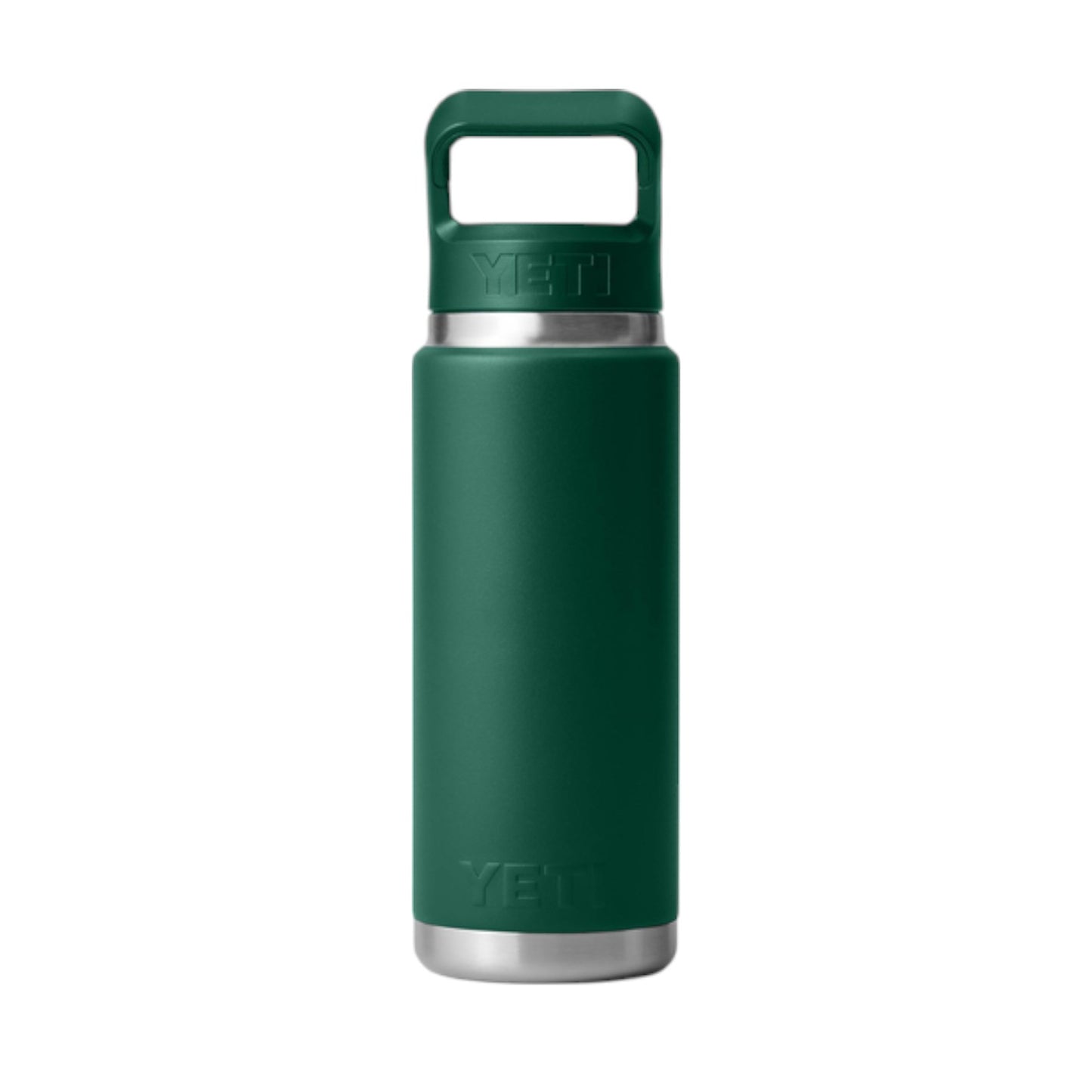 Yeti Rambler 26 oz Straw Bottle Black Forest Green