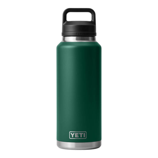 Yeti Rambler 46 oz Bottle Chug Black Forest Green