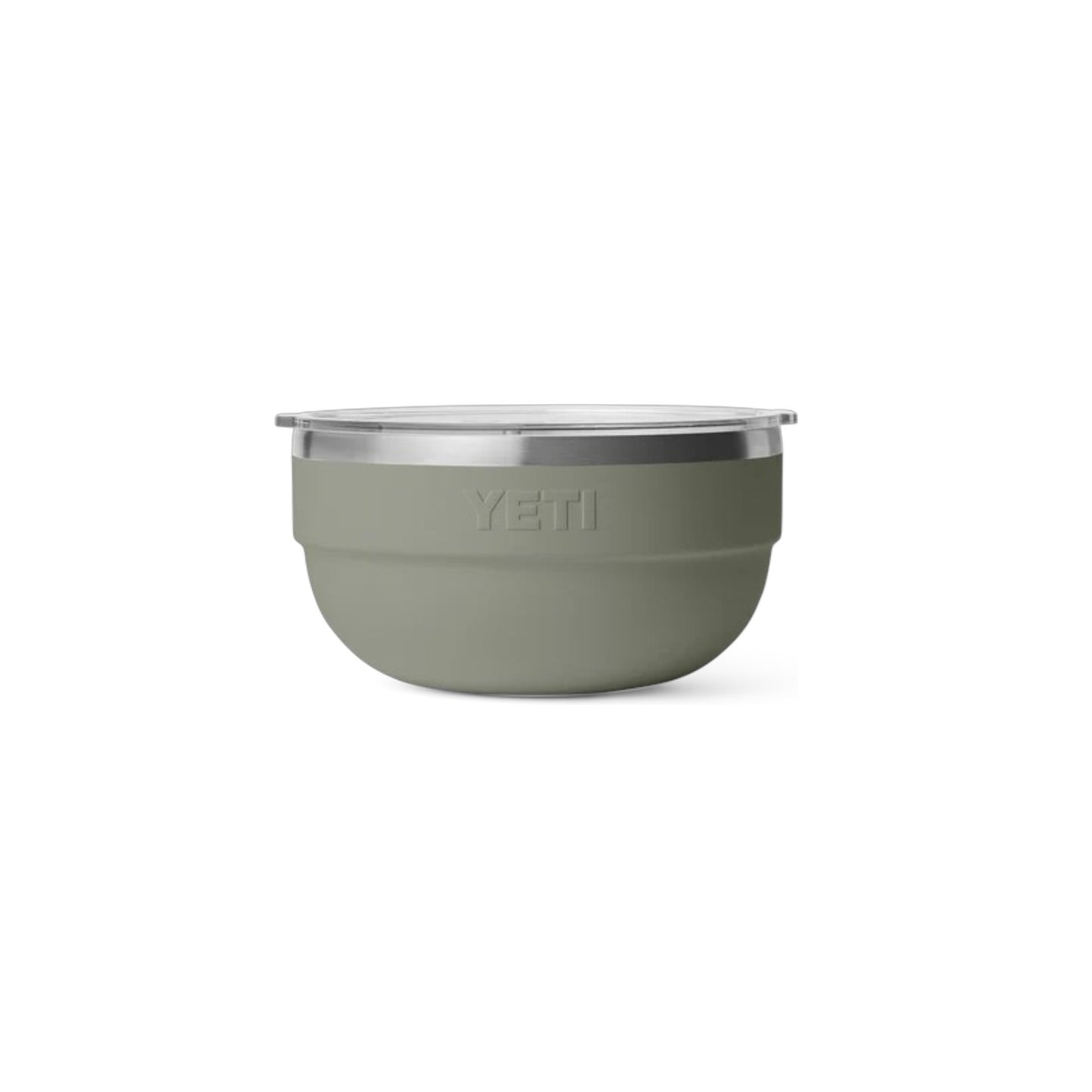 Top view of yeti food bowl on a white background