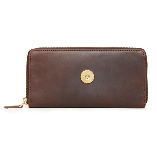 Hicks & Hides Chedworth Zip Around Cartridge Purse - Brown