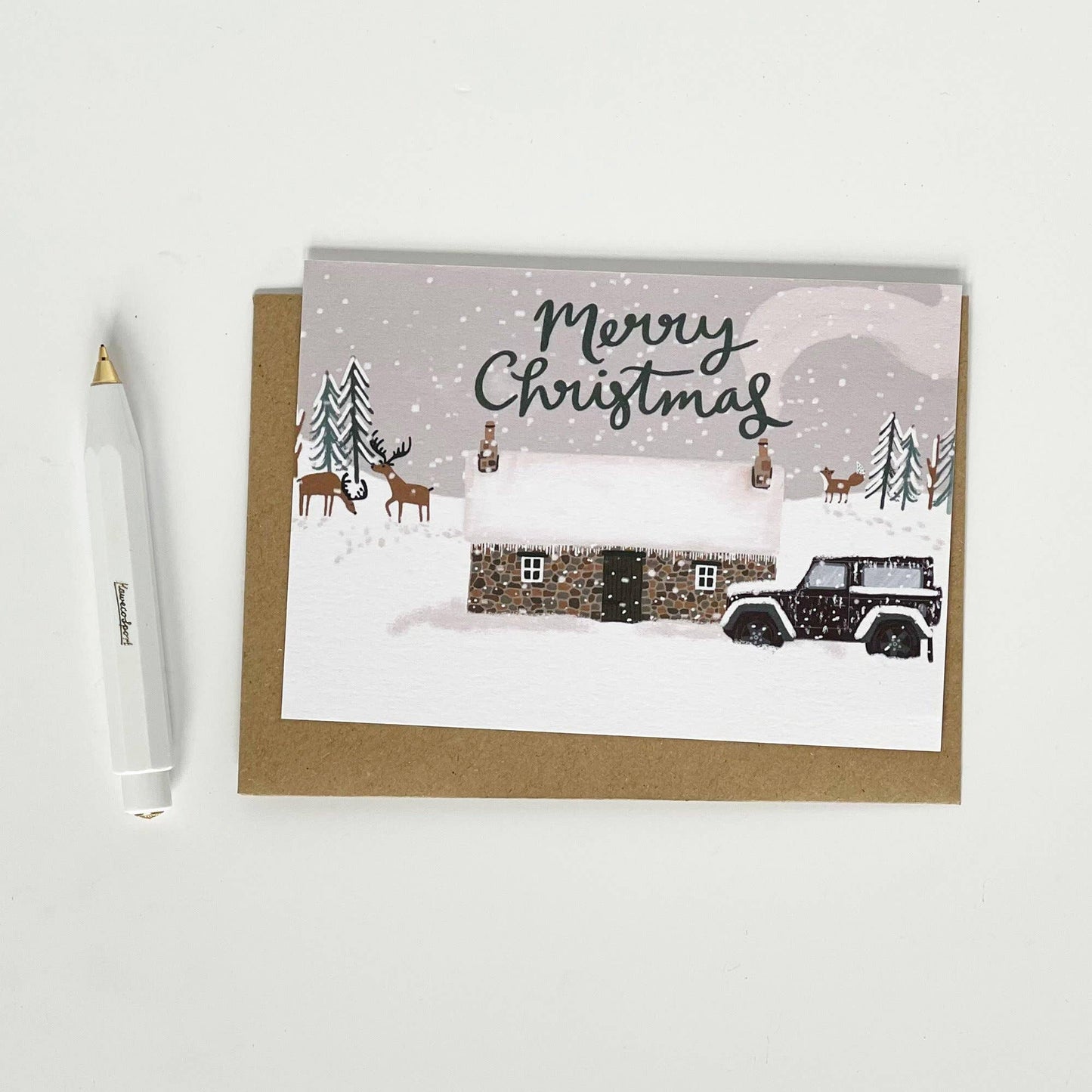 Bothy in the Snow Merry Christmas Card Pack